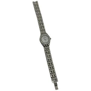 Claire's Crystal Bezel Silver Link Watch Small Face Rhinestone Ladies Quartz